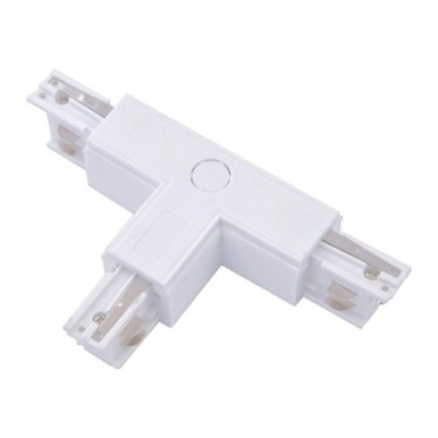 Zasilacz / złącze T lewe do szynoprzewodu TRACK 3LINE T LEFT Biały