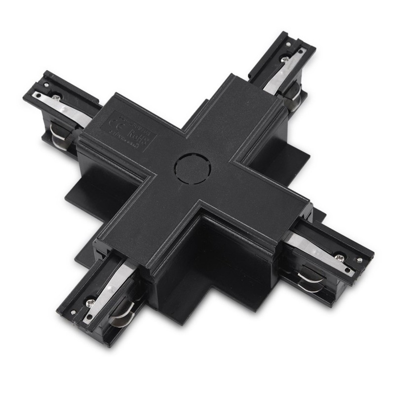 Zasilacz / złącze X do szynoprzewodu podtynkowego TRACK 3LINE X GIPS Czarny Zasilacz / złącze X do szynoprzewodu podtynkowego TRACK 3LINE X GIPS Czarny