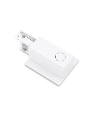 Zasilacz końcowy podtynkowy TRACK 3LINE END POWER LEFT GIPS Biały