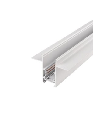 Alfa szynoprzewód dwufazowy magnetyczny profil TRACK MAGNETIC 52 GIPS2 + zaślepki końcowe Biały