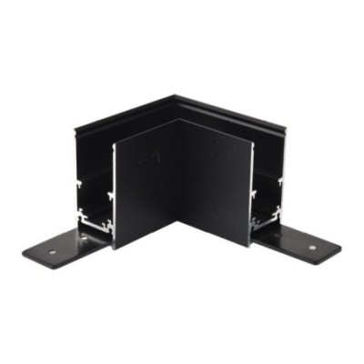 Alfa Złącze L do szyny magnetycznej dwufazowej TRACK MAGNETIC 52 CORNER 90  Czarny