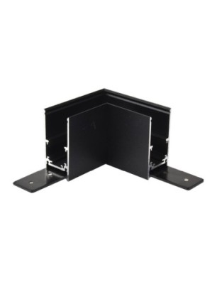 Alfa Złącze L do szyny magnetycznej dwufazowej TRACK MAGNETIC 52 CORNER 90  Czarny