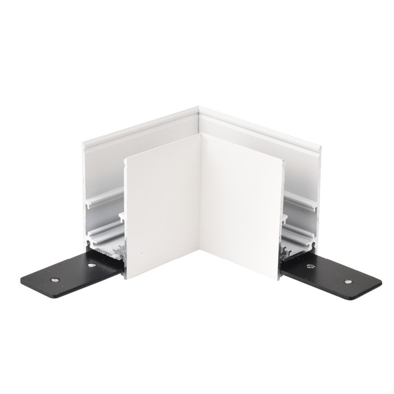 Alfa Złącze L do szyny magnetycznej dwufazowej TRACK MAGNETIC 52 CORNER 90  Biały