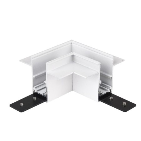 Alfa Złącze L do szyny magnetycznej dwufazowej TRACK MAGNETIC 52 CORNER 90 GIPS2 Biały