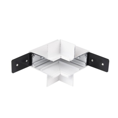 Alfa Złącze scienne L do szyny magnetycznej dwufazowej TRACK MAGNETIC 52 INNER CORNER90 GIPS2 Biały