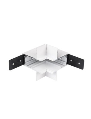 Alfa Złącze scienne L do szyny magnetycznej dwufazowej TRACK MAGNETIC 52 INNER CORNER90 GIPS2 Biały