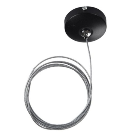 Podsufitka z kablem zasilającym do szynoprzewodów TRACK CEILING PLATE + WIRE Czarny