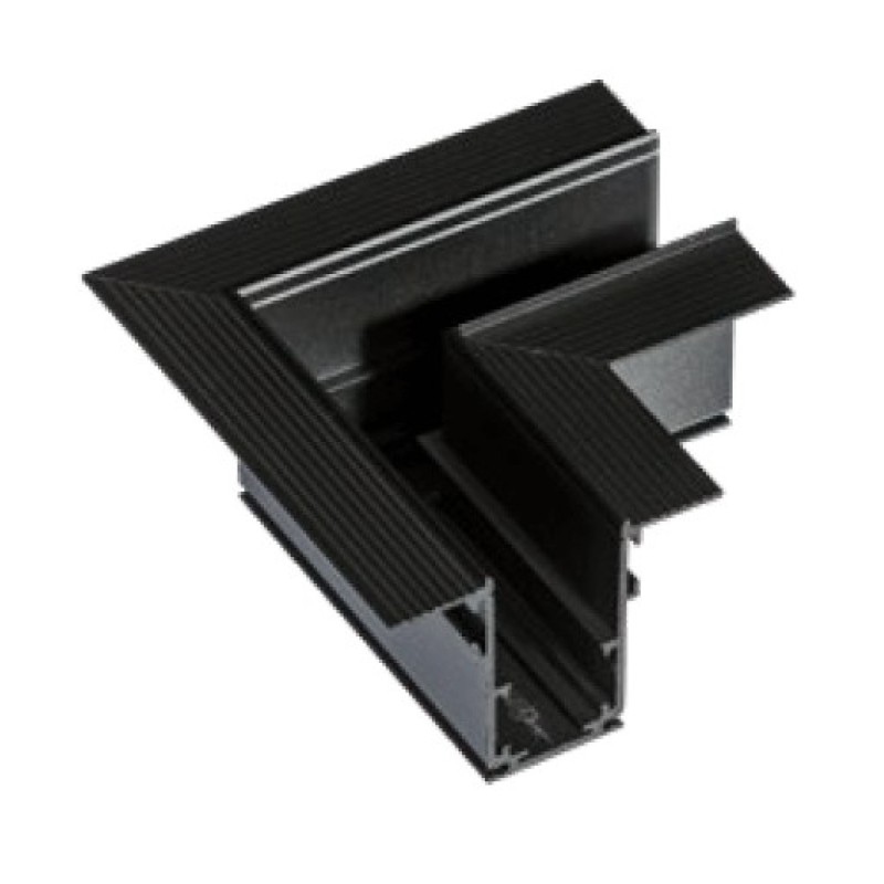 Alfa Złącze L do szyny magnetycznej dwufazowej TRACK MAGNETIC 52 CORNER 90 GIPS1 Czarny