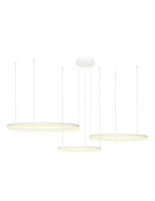 HALO PENDANT 100+80+60 CCT BK + REMOTE CONTROL Biały