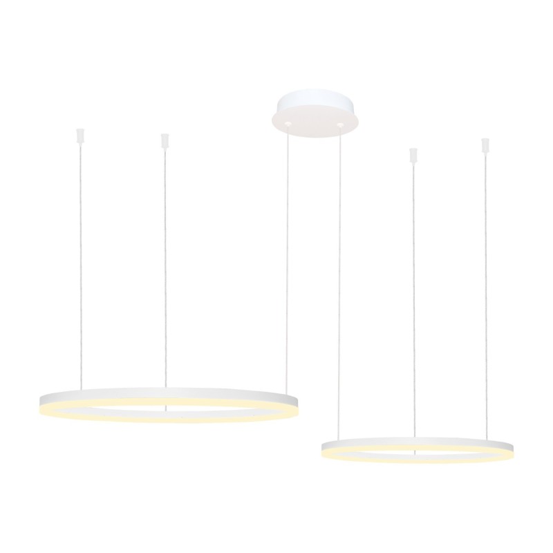 HALO PENDANT 80+60 CCT BK + REMOTE CONTROL Biały