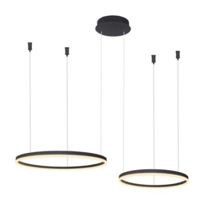 HALO PENDANT 80+60 CCT BK + REMOTE CONTROL Czarny