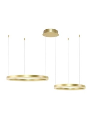 HALO PENDANT 80+60 CCT BK + REMOTE CONTROL Złoty