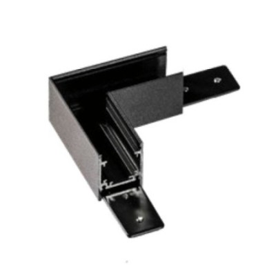 Alfa Złącze L do szyny magnetycznej dwufazowej TRACK MAGNETIC 27 CORNER 90  Czarny