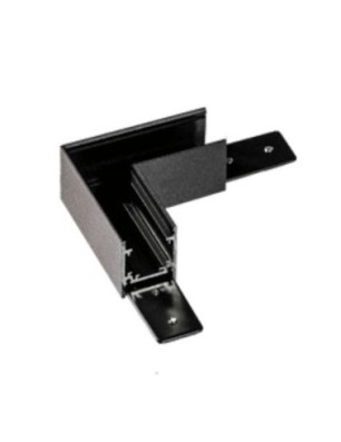 Alfa Złącze L do szyny magnetycznej dwufazowej TRACK MAGNETIC 27 CORNER 90  Czarny