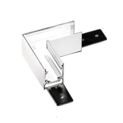 Alfa Złącze L do szyny magnetycznej dwufazowej TRACK MAGNETIC 27 CORNER 90  Biały