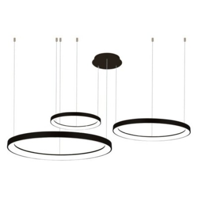 AGNES PENDANT 38+58+78 DIMM CCT SWITCH BK Czarny / Biały 