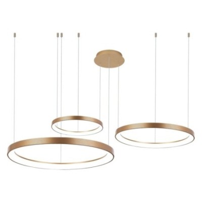 AGNES PENDANT 38+58+78 DIMM CCT SWITCH BK Złoty / biały