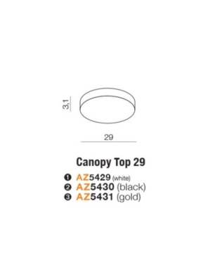 CANOPY TOP 29cm BK Biały