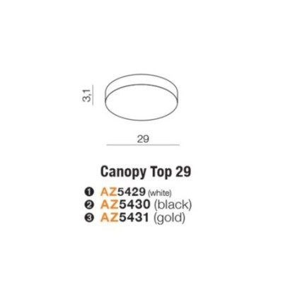 CANOPY TOP 29cm BK Złoty