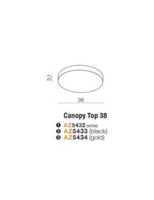 CANOPY TOP 38cm BK Biały