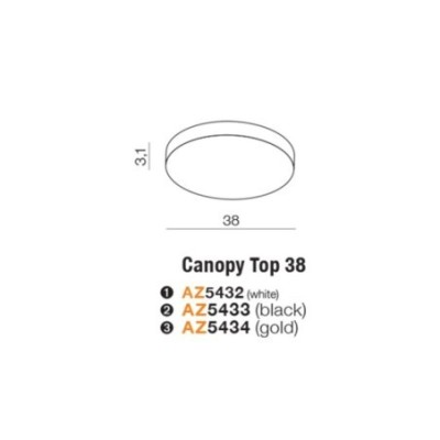 CANOPY TOP 38cm BK Niebieski