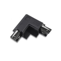 Zasilacz / złącze L lewe do szynoprzewodu podtynkowe TRACK 3LINE L CONNECTOR LEFT GIPS  Czarny