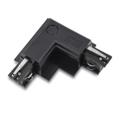 Zasilacz / złącze L lewe do szynoprzewodu podtynkowe TRACK 3LINE L CONNECTOR LEFT GIPS Czarny