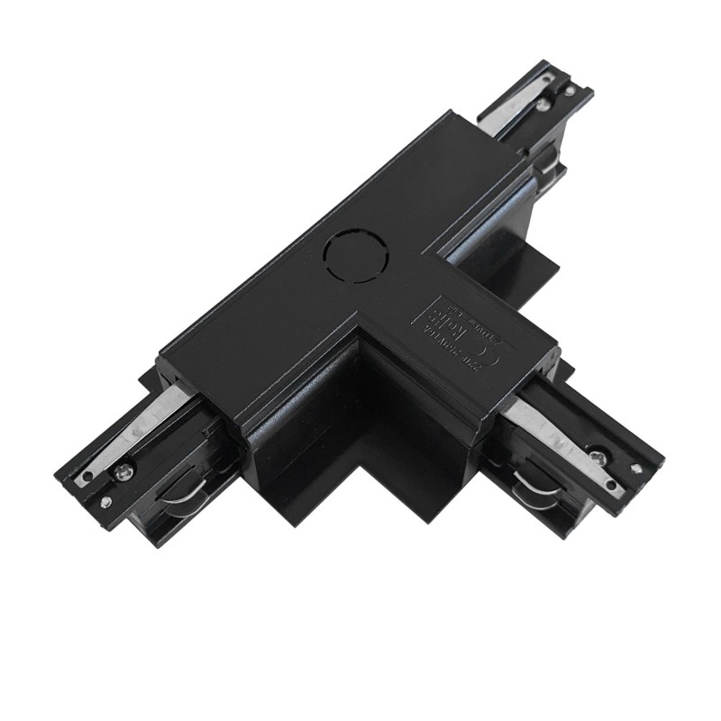 Zasilacz / złącze T prawe do szynoprzewodu podtynkowe TRACK 3LINE T CONNECTOR LEFT GIPS WH Czarny