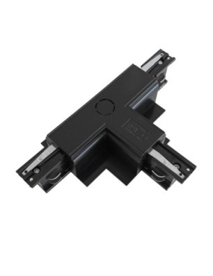 Zasilacz / złącze T prawe do szynoprzewodu podtynkowe TRACK 3LINE T CONNECTOR LEFT GIPS WH Czarny