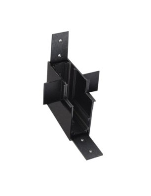 Alfa Złącze ścienne L do szyny magnetycznej dwufazowej ALFA TRACK MAGNETIC52 CORNER90 B GIPS1 WH Czarny