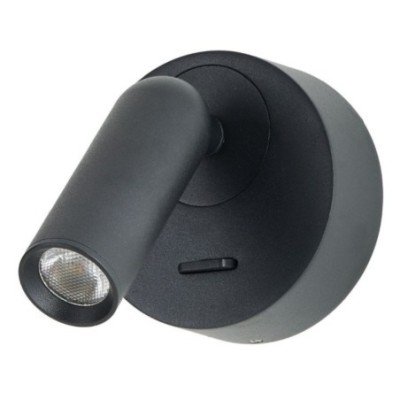 LUGANO ROUND WALL Czarny