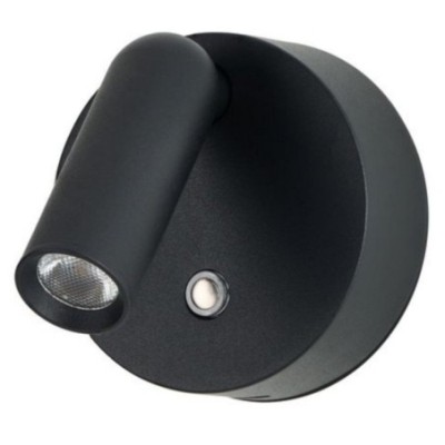 COMO ROUND WALL DIMM Czarny