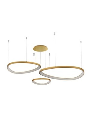 AMANDA PENDANT 42+62+82 CCT SWITCH DIMM Złoty szczotkowany