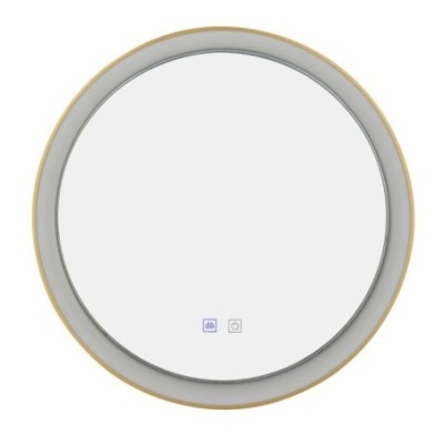 Lustro podświetlane SERGIO MIRROR 80 HEATED CCT SWITCH Złoty szczotkowany / Biały