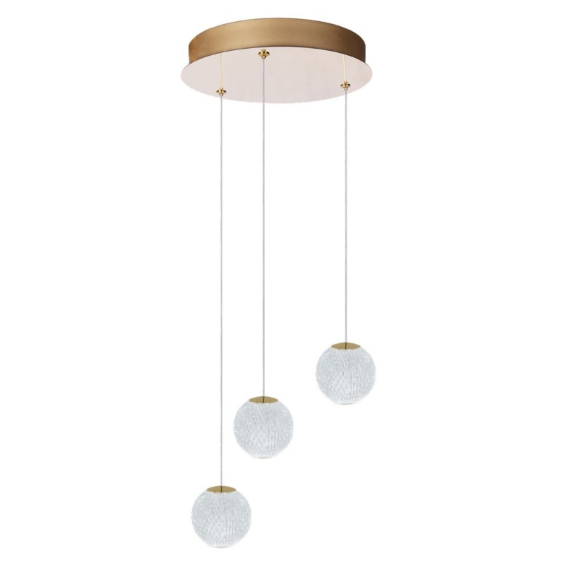 EDEM 3 ROUND Złoty / przezroczysty