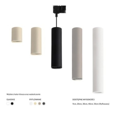 BAZA LUCAS BASE TRACK 3 LINE PENDANT GU10 Czarny