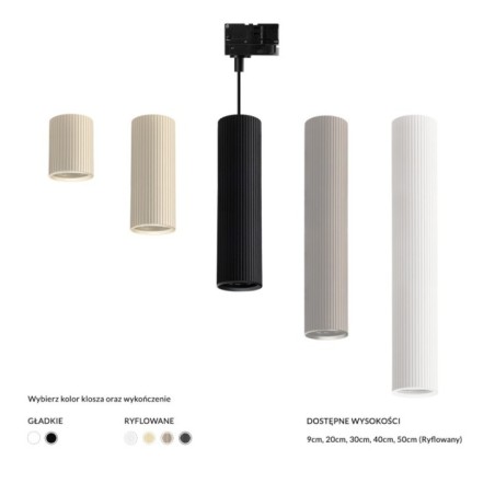 BAZA LUCAS BASE TRACK 3 LINE PENDANT GU10 Czarny