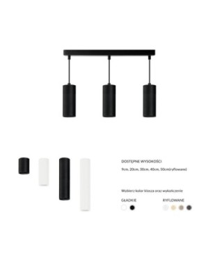 Baza LUCAS BASE 3L PENDANT GU10 Czarny