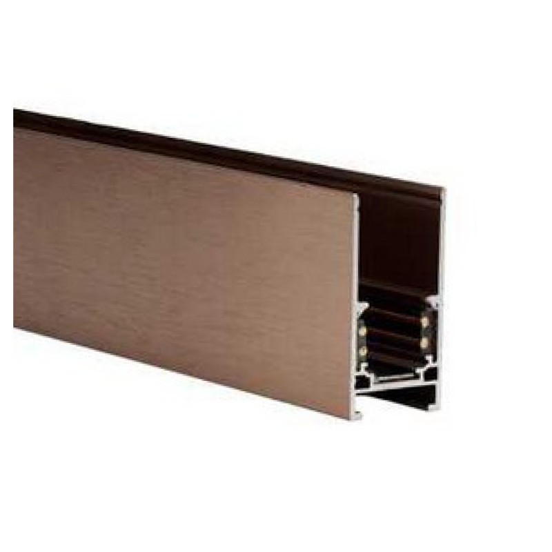 Alfa szynoprzewód dwufazowy magnetyczny profil TRACK MAGNETIC 52 ANODISED + ZAŚLEPKI KOŃCOWE Czekoladowy