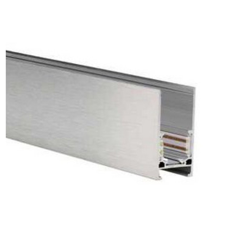 Alfa szynoprzewód dwufazowy magnetyczny profil TRACK MAGNETIC 52 ANODISED + ZAŚLEPKI KOŃCOWE Srebrny