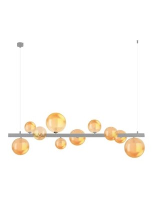 Komplet kloszy bursztynowych 10 BUBBLES GLASS SHADES SET 10 AMBER