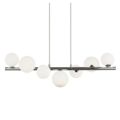 SYBILLA 7 PENDANT Biały/ chrom