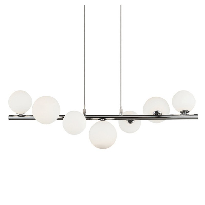 SYBILLA 7 PENDANT Biały/ chrom