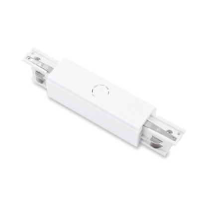 Zasilacz środkowy z zaślepkami TRACK 3LINE POWER + 2x end cap Biały