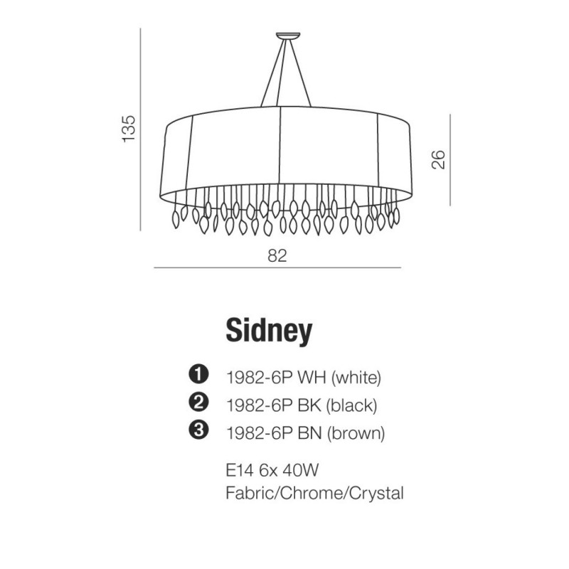 SIDNEY OWALNA Czarny